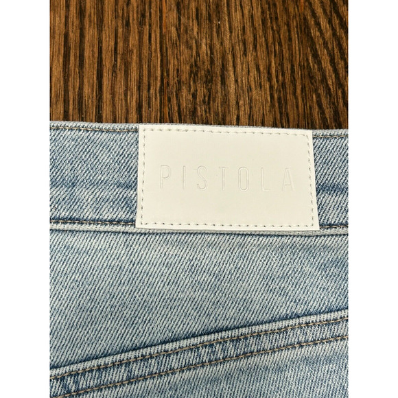 PISTOLA Charlie Jeans Womens Blue Size 26 Button Fly Straight Leg Distressed NWT - Picture 11 of 11